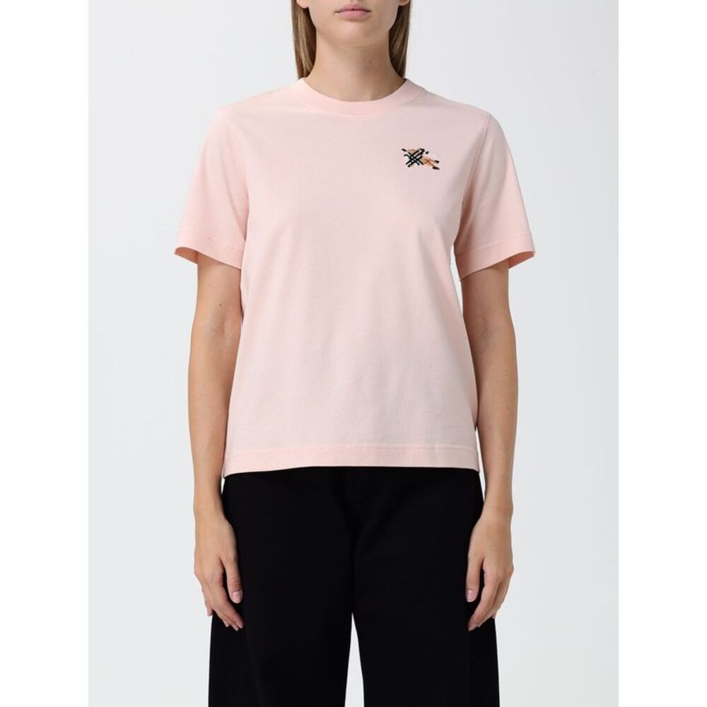 Burberry Women Burberry Equestrian Knight Embroidered Cotton T-Shirt